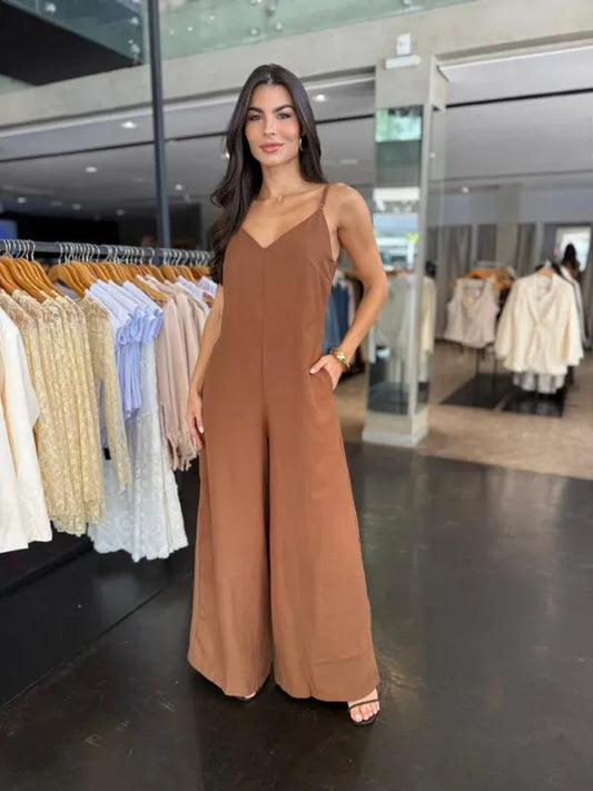 Macacão feminino longo Luísa — Grassa Boutique